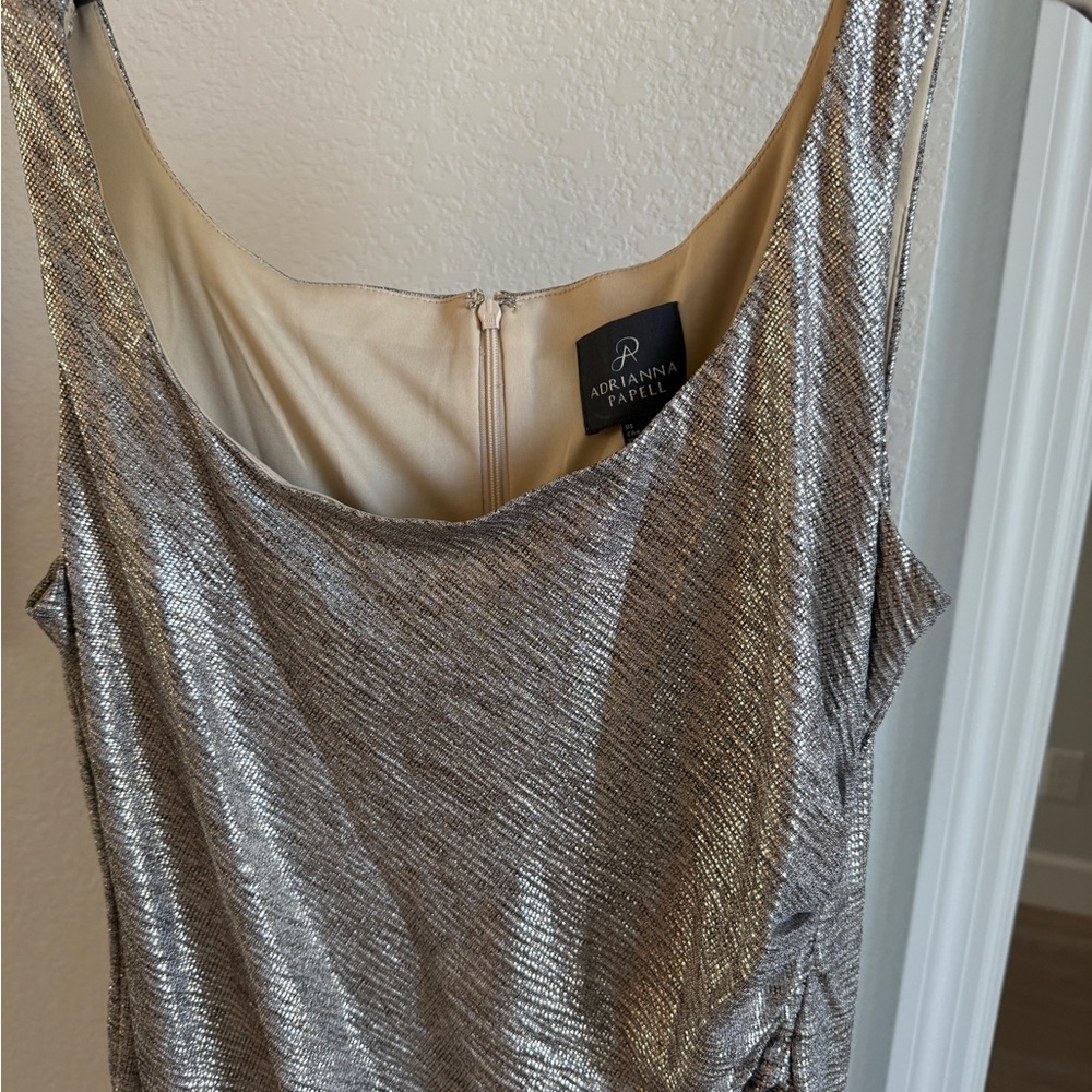 Shimmery Silver Formal Gown - Picture 6 of 7
